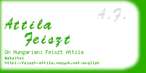 attila feiszt business card